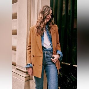 Sezane James Coat Camel - Size 38